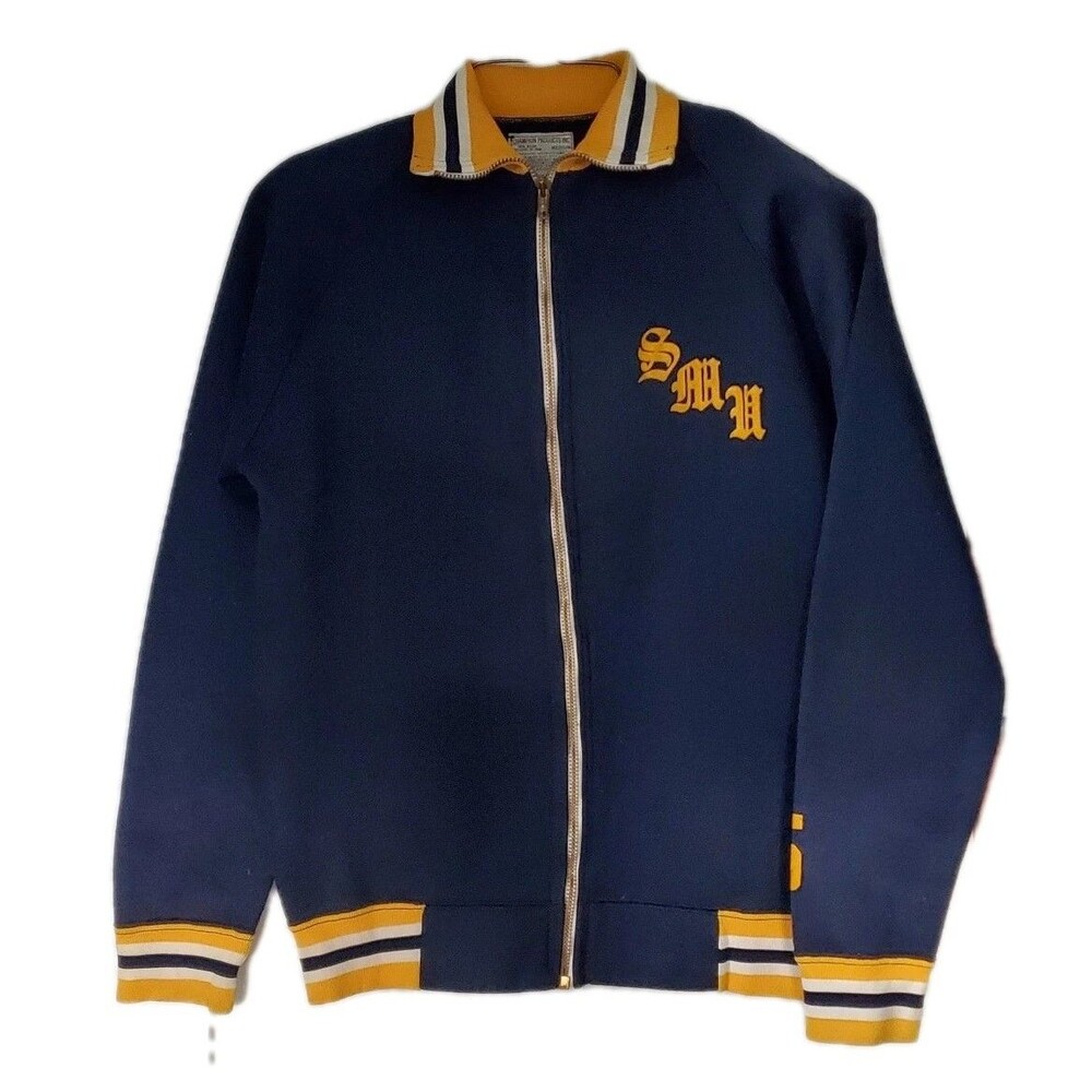 VTG 60s Champion Products Inc Collegiate Athletic Warm-Up SMU Team Jacket M Rare
